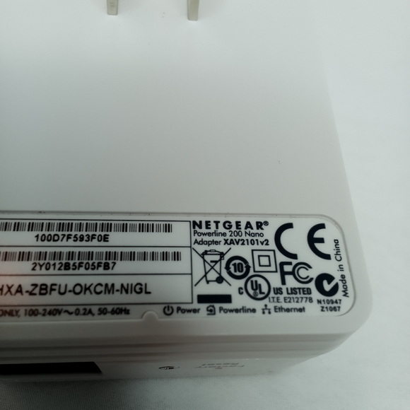Netgear Powerline 200 Nano Adapter XAV2101v2 Tested & Reset Plug & Play - Picture 6 of 7